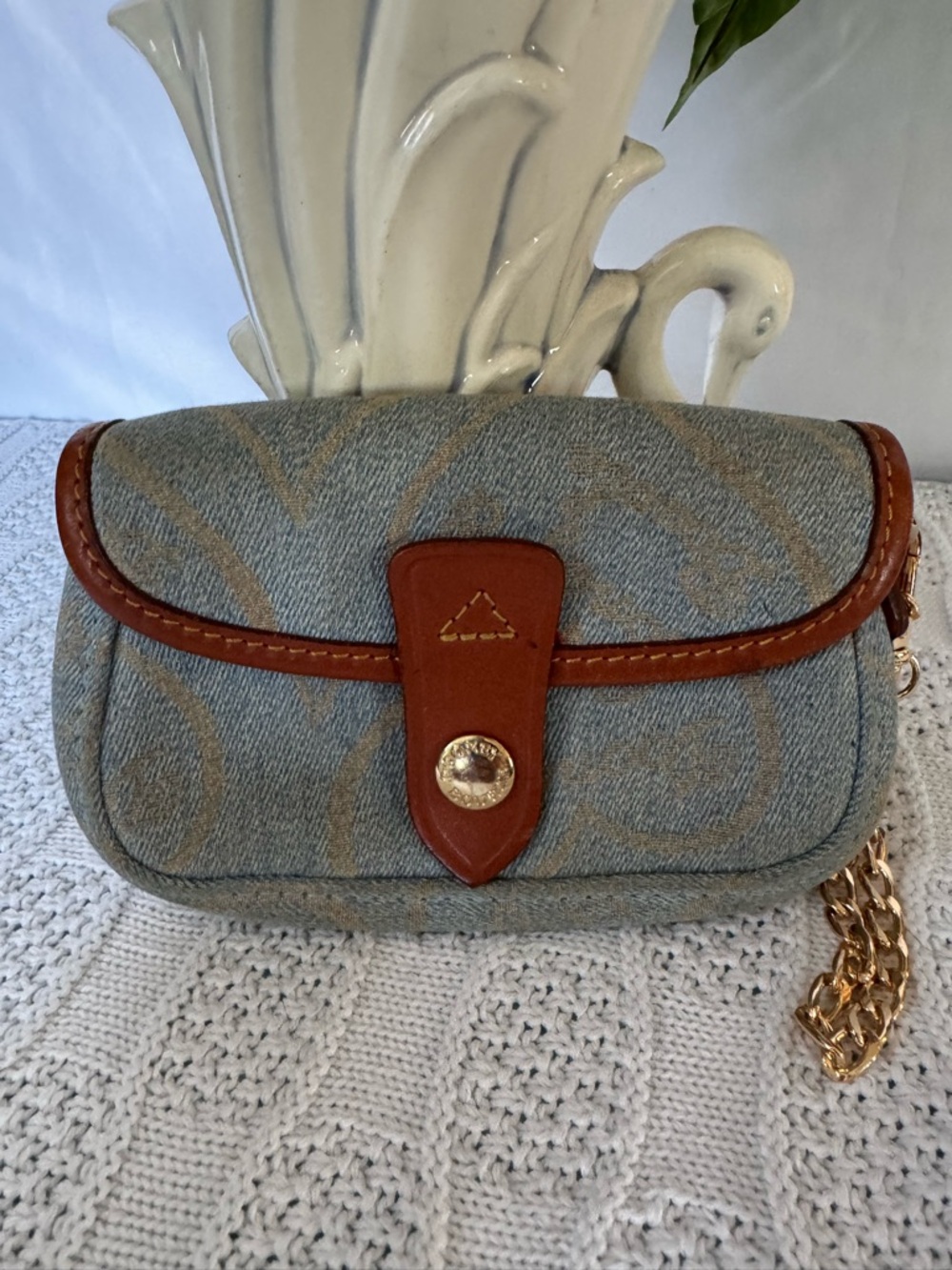 Dooney & Bourke denim snap wristlet